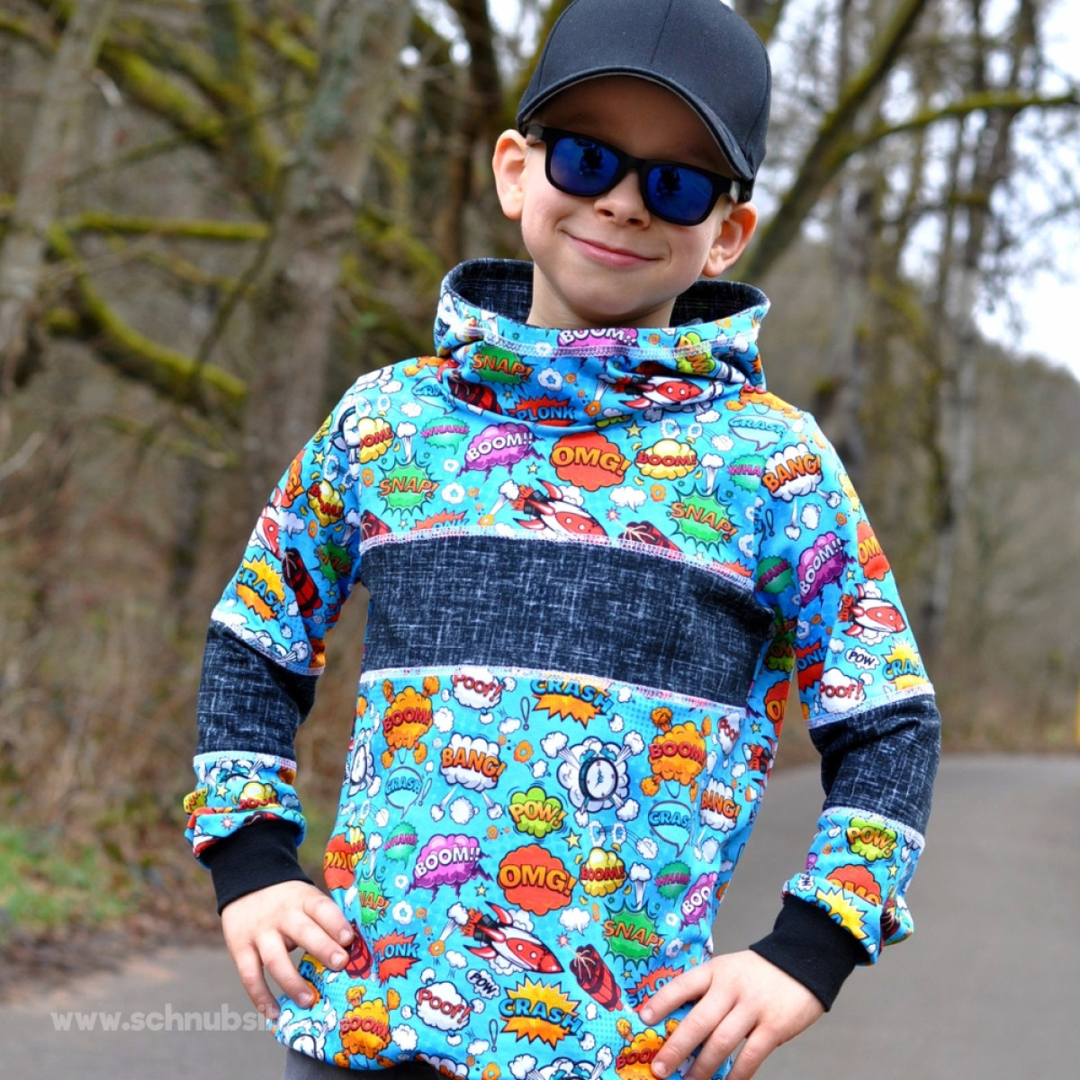 Jersey Comic blau